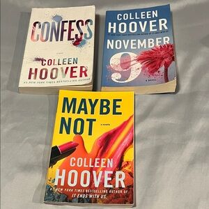 Colleen Hoover 3 Book Set Novels NOVEMBER 9, MAYBE NOT, CONFESS, Reading Hobby